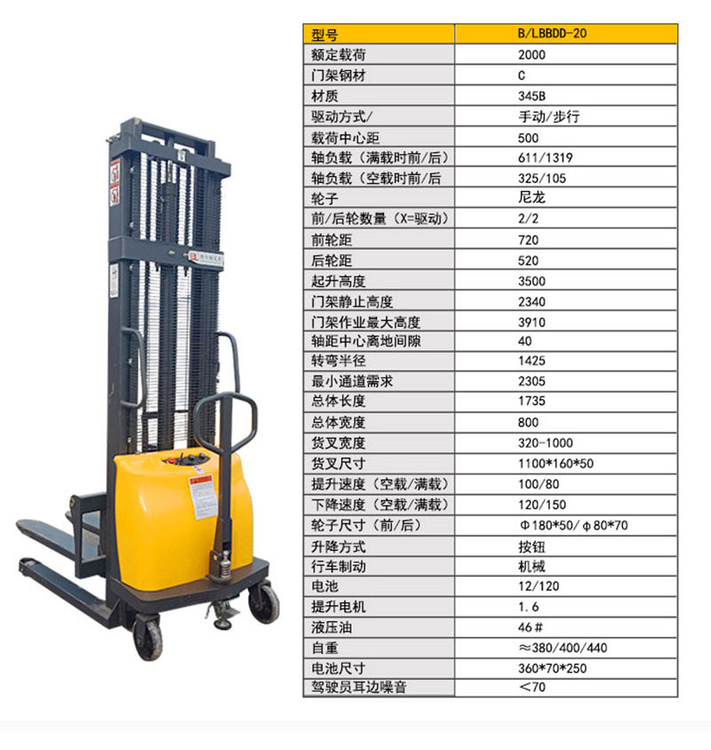 2吨半电动堆高车3