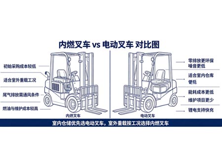 内燃叉车VS电动叉车