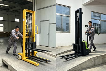 手动vs电动堆高车