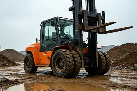 泥泞路面堆高车选型 户外越野关键参数整理